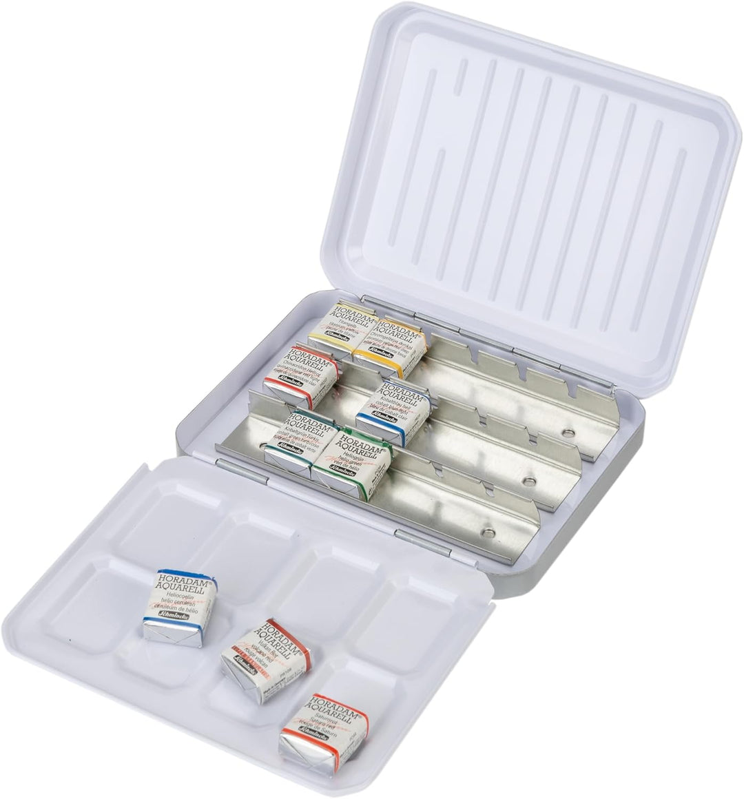 Schmincke - HORADAM® AQUARELL, Exceptional Colours Set, 9 x 1/2 Näpfchen, 74 643 097, Metallkasten,