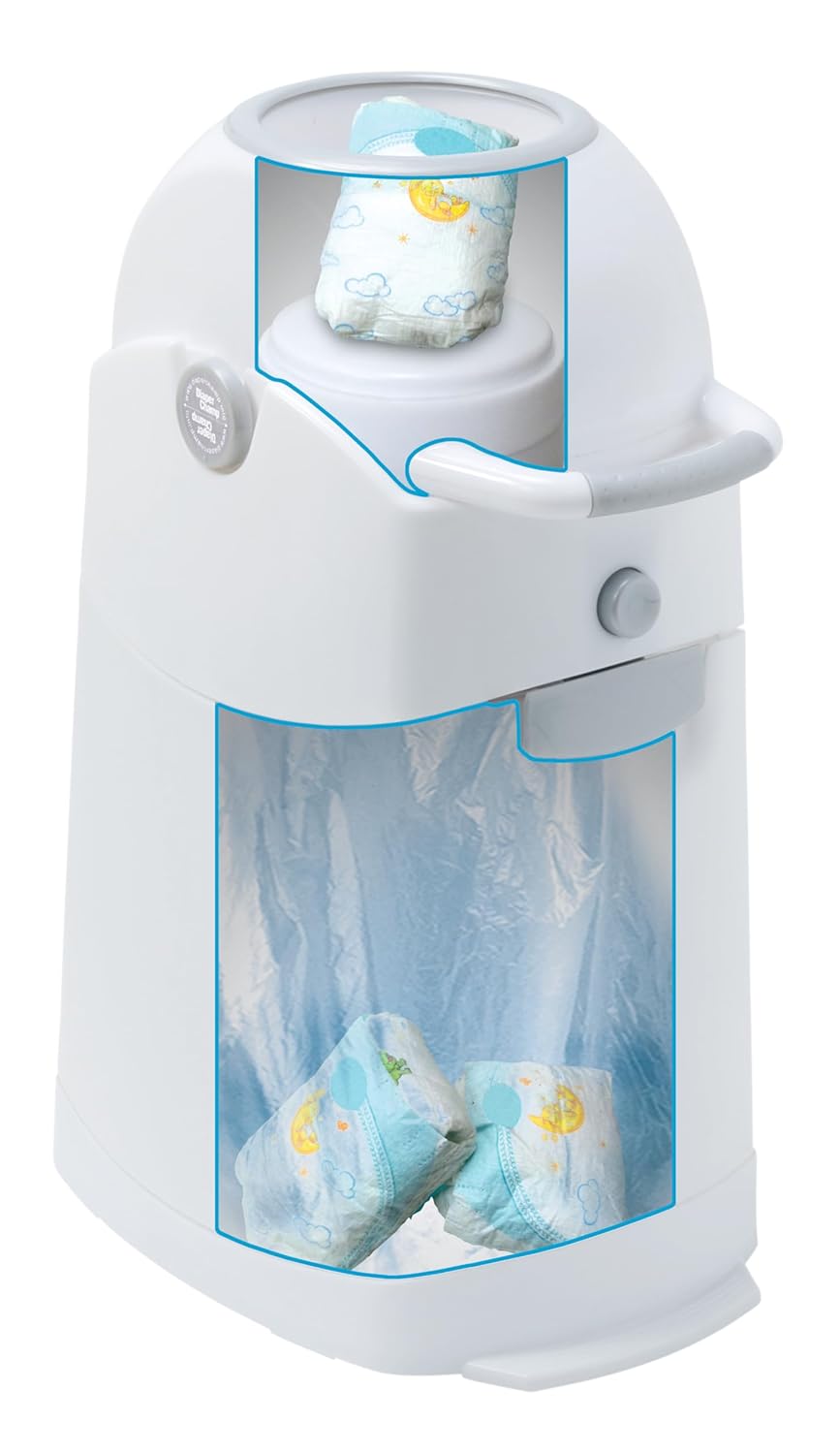 DIAPER CHAMP Medium - geruchsdicht - OHNE Nachfüllkassetten - Einhandbedienung - funktioniert mit no