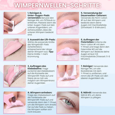Wimpernlifting Set, Augenbrauen Lifting Set, 2-in-1-Lösung, Brow Lifting Set, Hält 6-8 Wochen, 15 An
