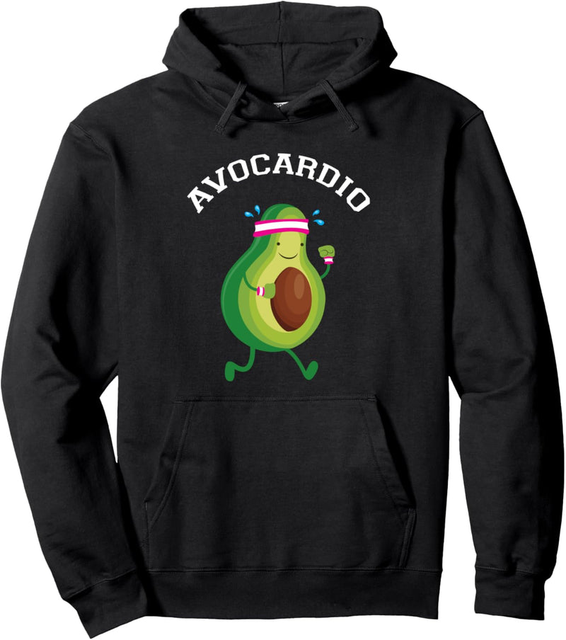 Avocardio Cardio Lauf Avocado Fitness Gym Workout Spruch Pullover Hoodie