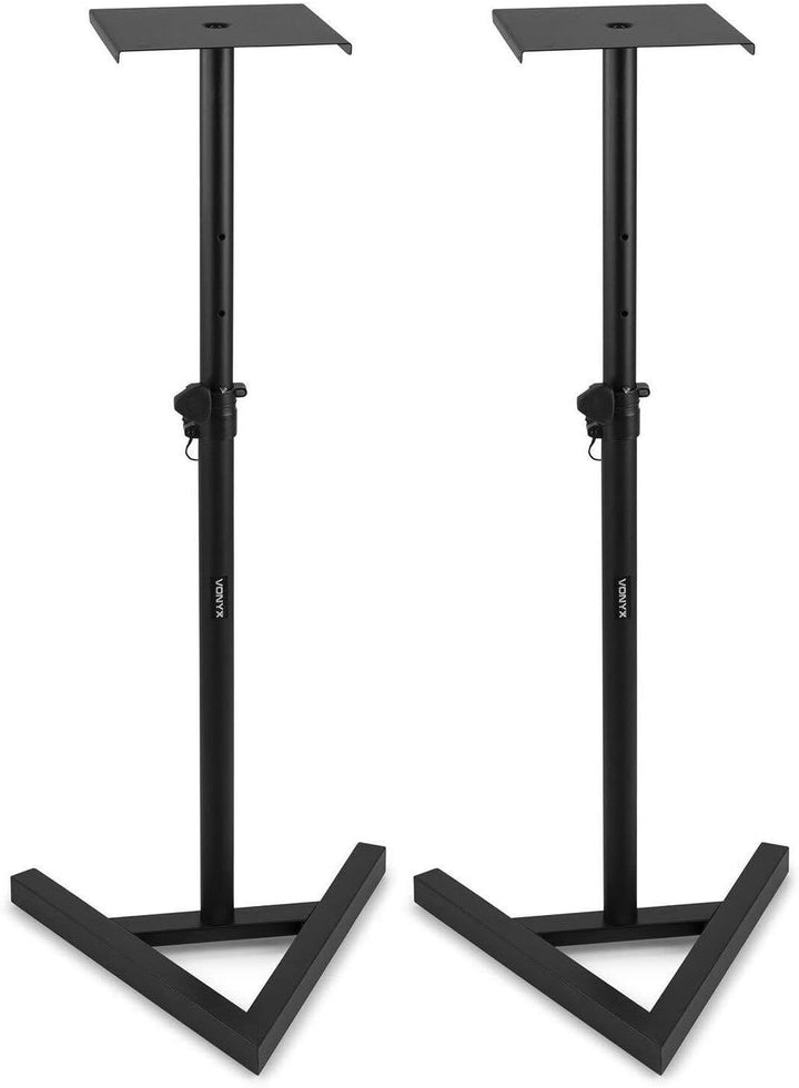 Vonyx SMS20 Studio Monitor Ständer, Stativ Set mit 2 höhenverstellbare Lautsprecher Ständer 65 bis 1
