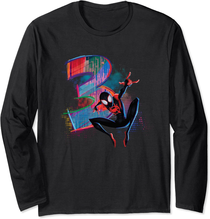 Marvel Spider-Man Miles Morales 3rd Birthday Graphic Langarmshirt