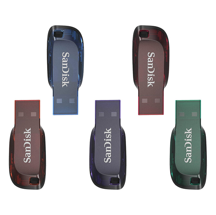 SanDisk Cruzer Blade USB-Flash-Laufwerk 32 GB 5er-Pack (wichtige persönliche Dateien, Musik und Vide