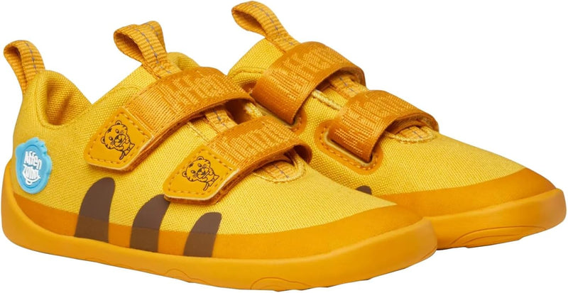 Affenzahn Barfussschuh Baumwolle Lucky Klettverschluss Vegan rutschfest Flexibel Reflektierend für