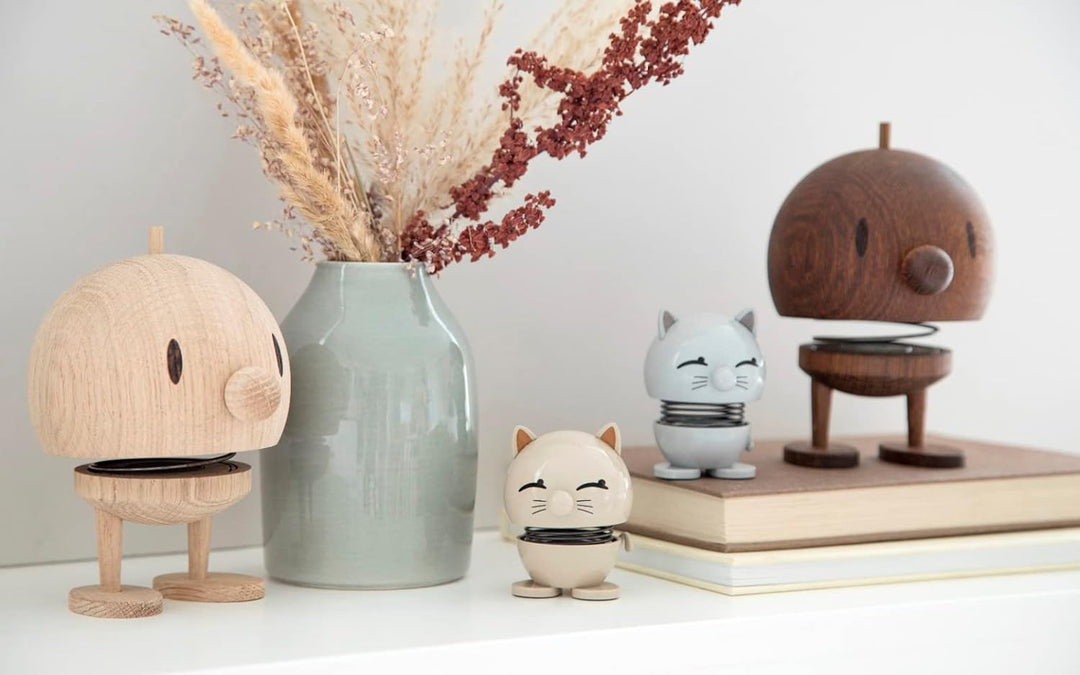 Hoptimist - Skandinavisches Design - Large Bumble aus Holz - Höhe 13,5 cm, Durchm. 10 cm - Raw Oak L