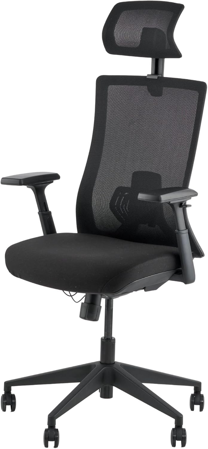 VALKENSTOL M3 Pro Ergonomischer Bürostuhl 150 kg Schwarz – [Höhenverstellbare Lordosenstütze] Schrei