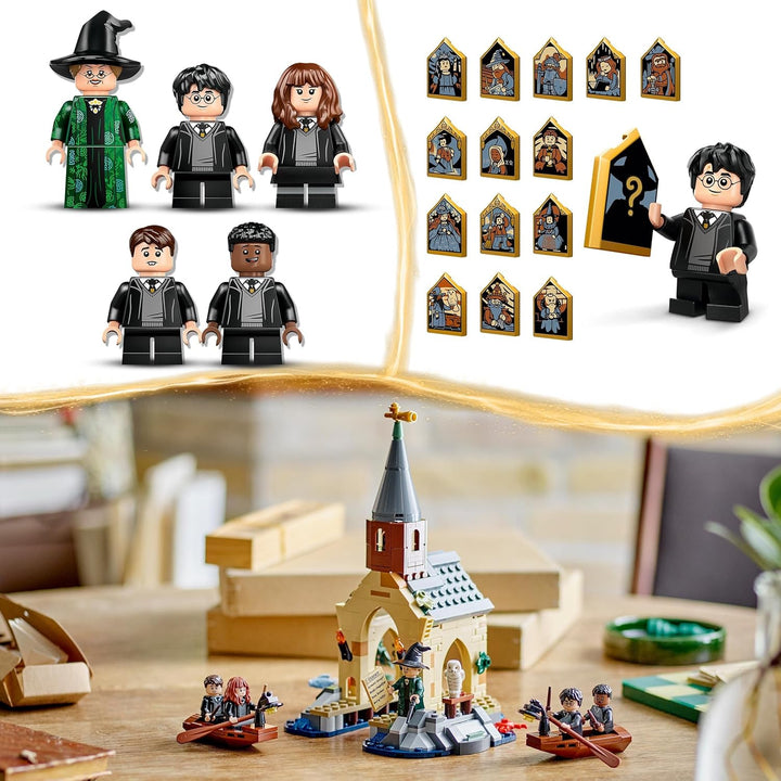 LEGO Harry Potter Bootshaus von Schloss Hogwarts Spielzeug-Modell für Kinder, beinhaltet 2 baubare B
