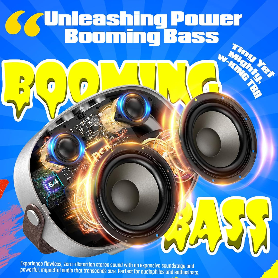 W-KING Bluetooth Lautsprecher Musikbox Bluetooth Box Gross, T8II 96W Peak Party Boom Box Lautspreche