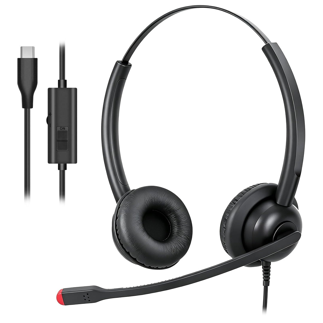 Callez USB-C Headset mit Mikrofon Noise Cancelling, Typ-C Headset für iPhone 17/16/15 Samsung Handy