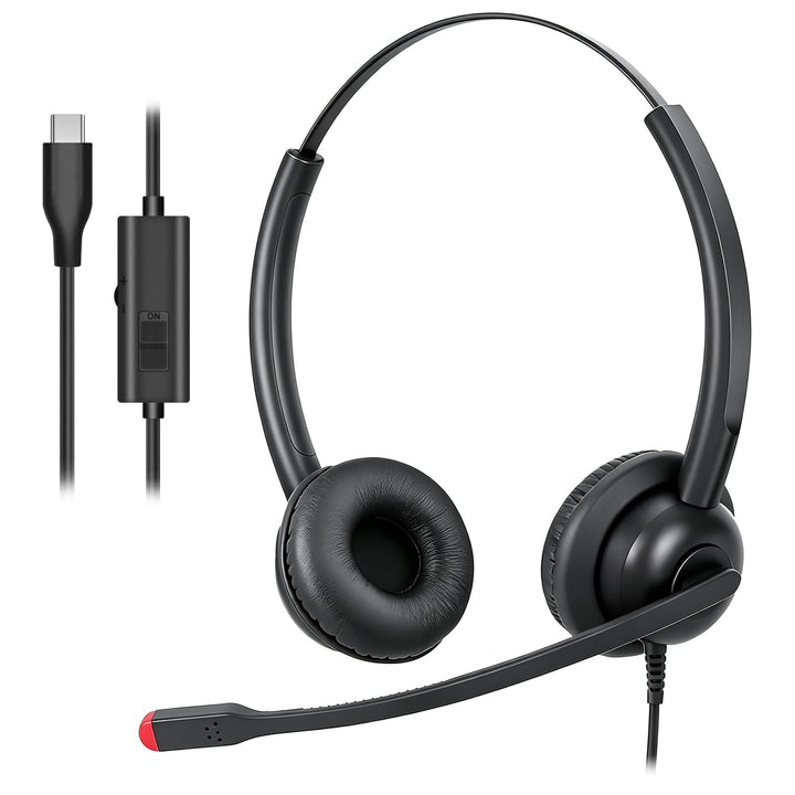 Callez USB-C Headset mit Mikrofon Noise Cancelling, Typ-C Headset für iPhone 17/16/15 Samsung Handy