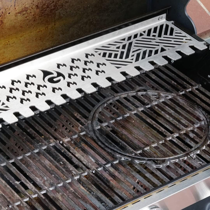 Grillrost.com Das Original Edelstahl Multistation | Warmhalterost für Rösle Videro/Sansibar G6 | mit