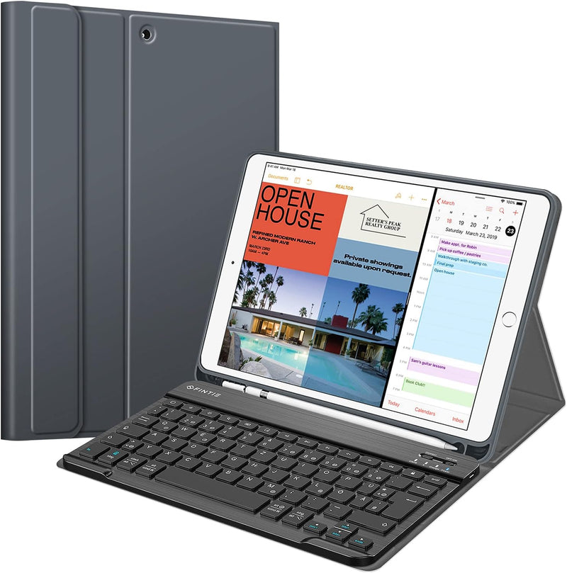 Fintie Tastatur Hülle für iPad Air 10.5" 2019 (3. Generation) / iPad Pro 10.5" 2017, Soft TPU Rückse