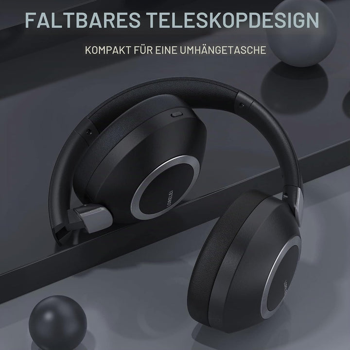 LORELEI B-C6 Kabellose Over-Ear-Kopfhörer, 50H Playtime Faltbare, leichte Bluetooth-Headsets, Tiefe