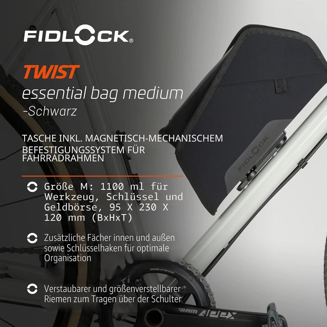 Fidlock GmbH Twist Essential Bag M schwarz Schwarz M, Schwarz M