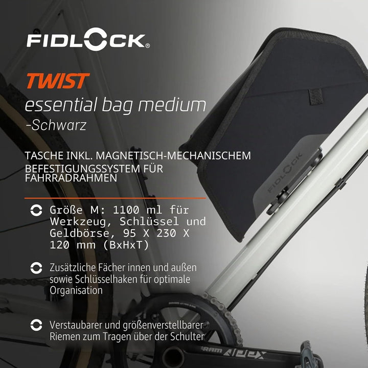 Fidlock GmbH Twist Essential Bag M schwarz Schwarz M, Schwarz M