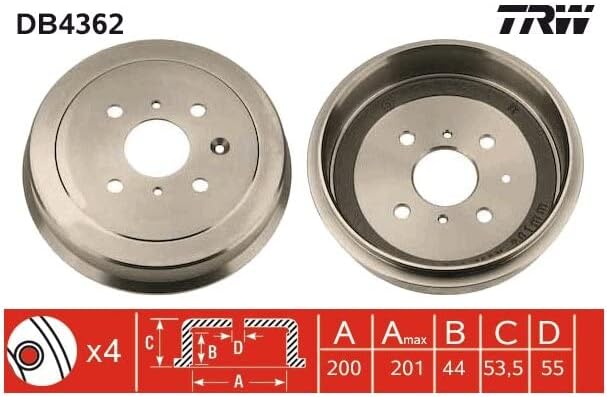 TRW Automotive AfterMarket DB4362 Bremstrommel