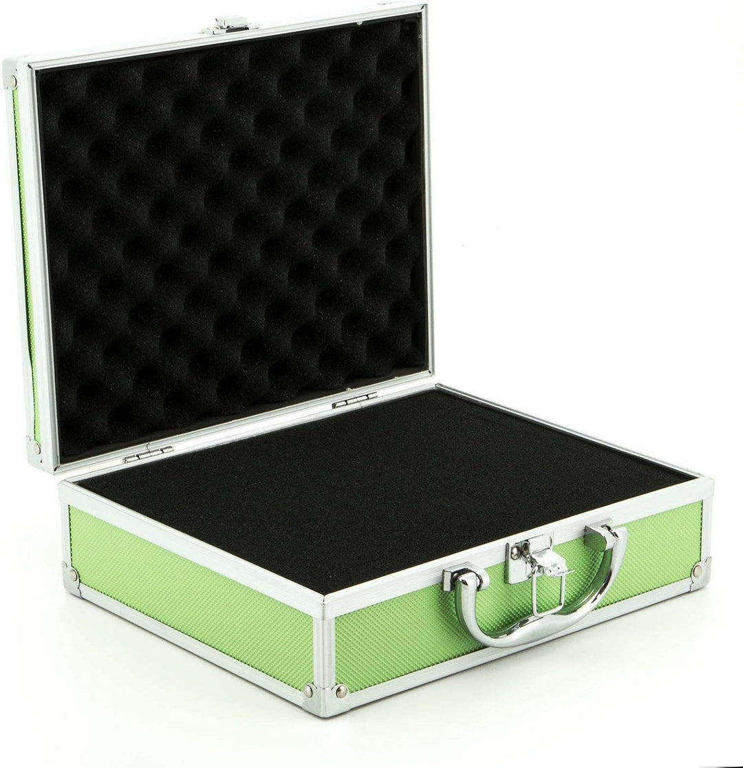 AR Carry Box® Kleiner Alukoffer Werkzeugkoffer Aluminium Koffer leer 260x210x80mm Farbe Grün, Grün