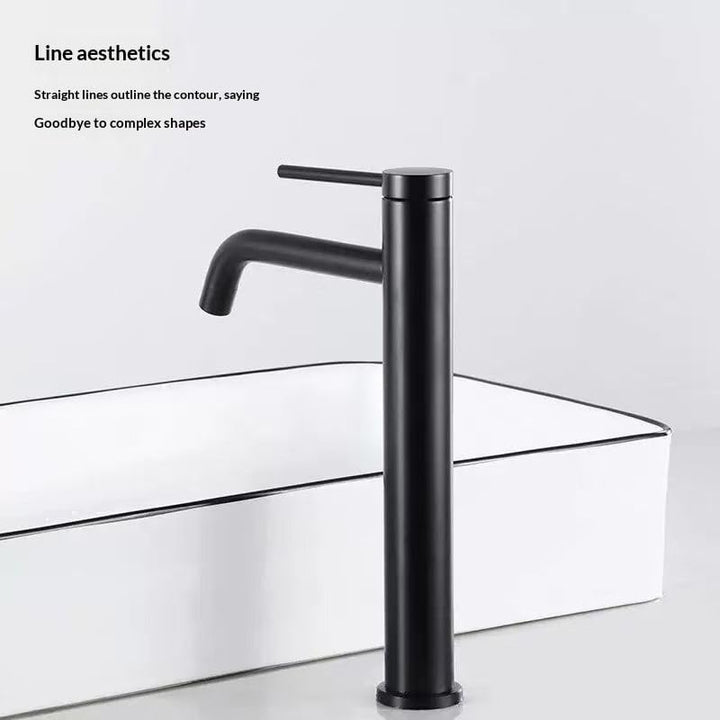 Waschtischarmatur Schwarz Matt Hoch Wasserhahn Bad Badezimmer Waschbecken Armatur Edelstahl Einhebel