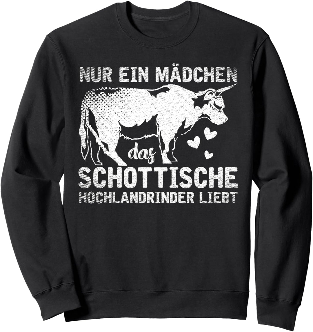 Nur ein Mädchen das Hochlandrinder liebt Bauernhof Tier Sweatshirt