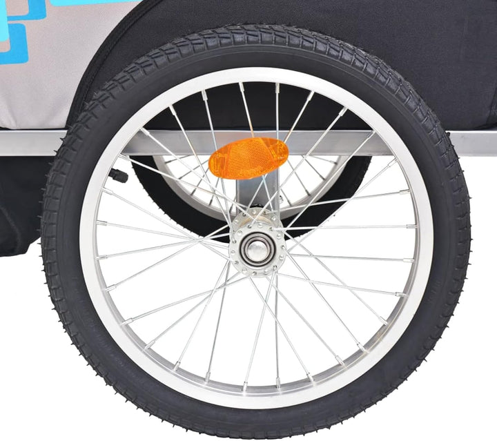 Fahrradanhänger 2 Kinder 30kg Rot Schwarz | Robust &amp; sicher, Komfort für 1-2 Kinder, max 30kg Grau u