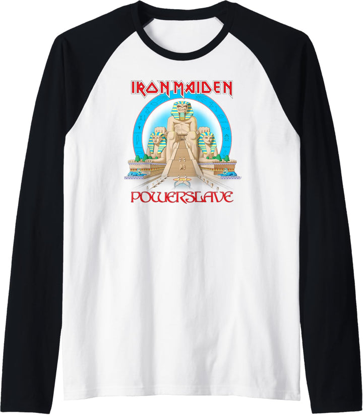 Iron Maiden - Powerslave Egypt Heather Raglan