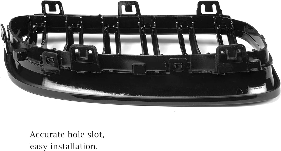 YIUBCZOQI E92 E93 Schwarze Nieren für BMW 3er E92 E93 LCI Coupe Grill Schwarz Doppelsteg Nieren 3er