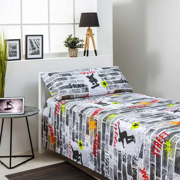Cotton ARTean Bettbezug für Kinder/Jugendliche, wendbar, für Betten von 90 x 190/200 cm + 1 Kissenbe