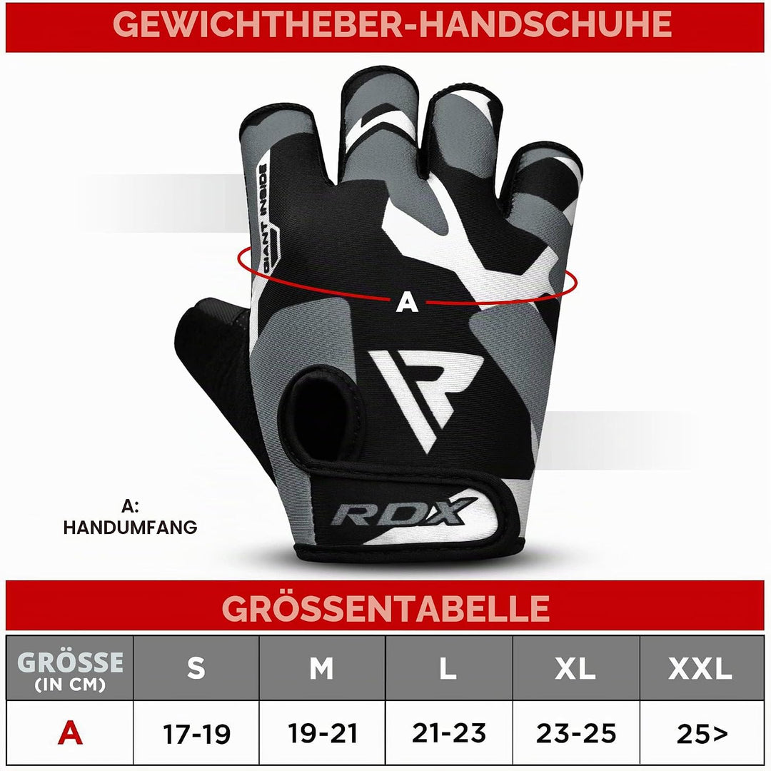 RDX Fitness Handschuhe Damen Herren, Gewichtheben Trainingshandschuhe Krafttraining, rutschfest Gym