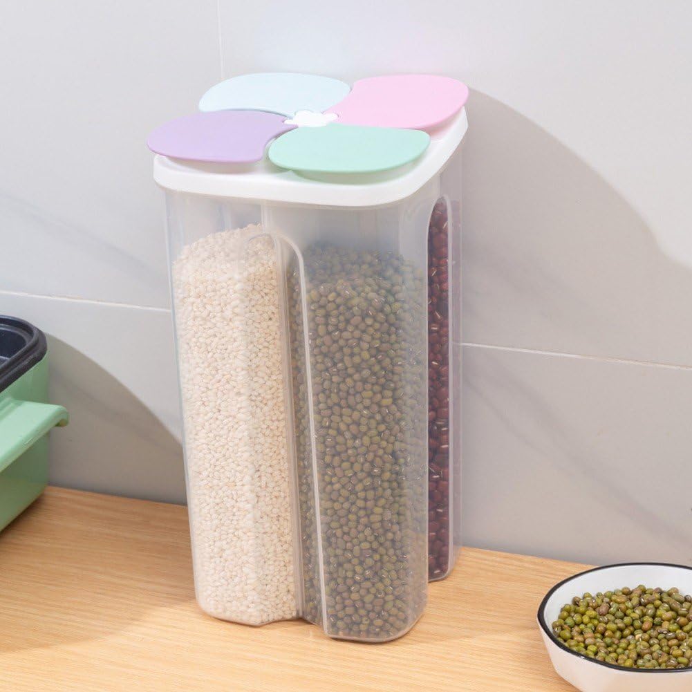 4 Gitter, Versiegeltes Glas, Müsli-aufbewahrungsbox, Frischhaltebox, Lebensmittelaufbewahrungsbehält