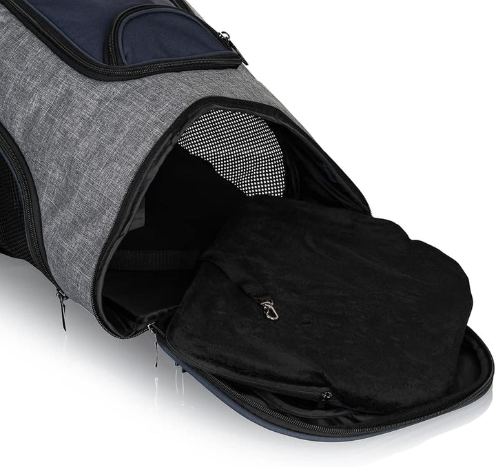 Knuffelwuff Hunderucksack Trolley faltbar 2 in 1 mit Rollen und Griff 33x30x50cm