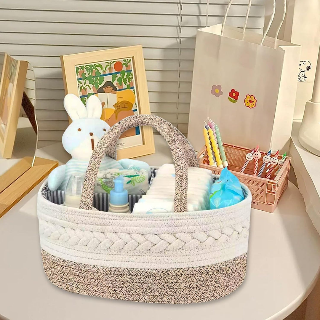 Zyluniy Baby Windel Caddy Organizer, Wickel Organizer, Windel Caddy mit Fächern & Griffen, Multifunk