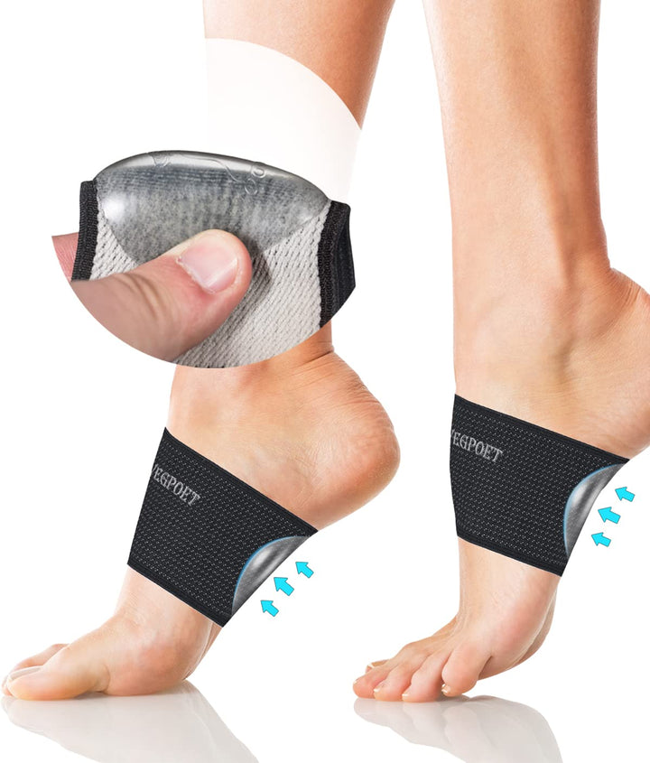 VEGPOET Copper Arch Support Relief Plus – Unterstützung für Plantarfasziitis, mit Gel-Pads, Schmerzl