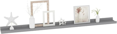 Festnjght 2er Set Bilderleiste Wandregal Schweberegal Bilderregal Wandboard Regal für Bilderrahmen F