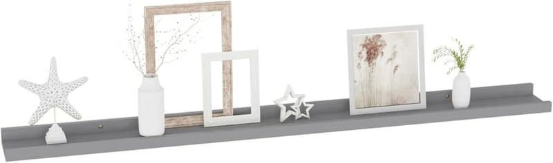 Festnjght 2er Set Bilderleiste Wandregal Schweberegal Bilderregal Wandboard Regal für Bilderrahmen F
