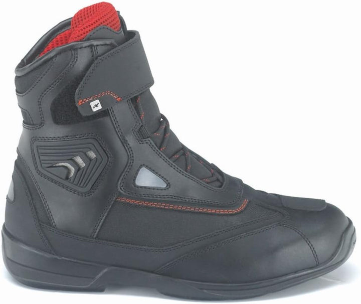Bangla Sportlicher Motorrad Schnürstiefel Kochmann RUNNER Biker Stiefel 19 cm hoch Schwarz 45 45/47