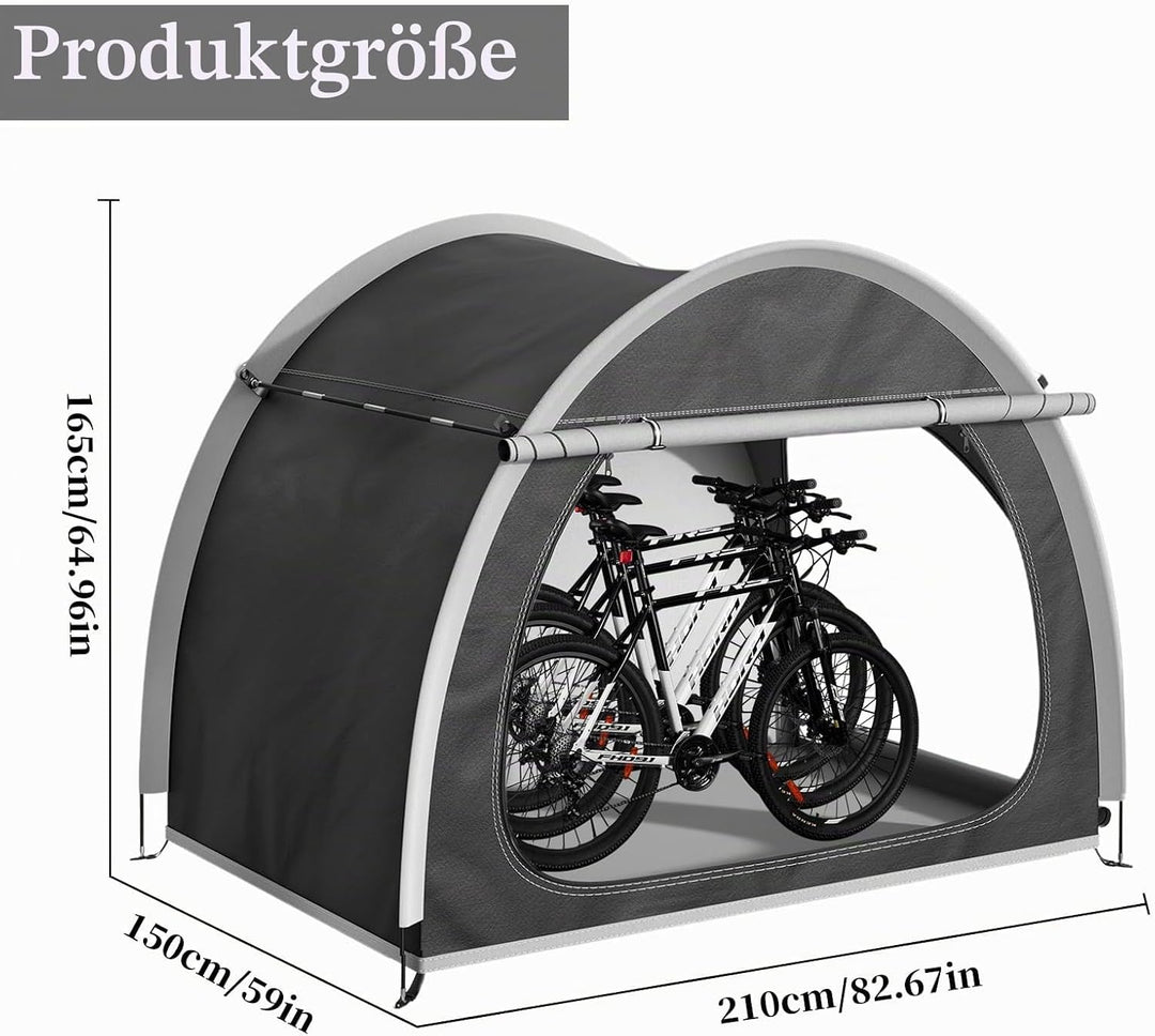 Fahrradgarage Wetterfest für 4 Fahrräder, Fahrradabdeckung Wasserdicht, Abdeckplane Wasserdicht, Was