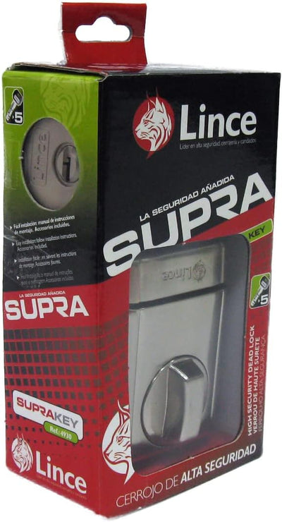 Lince 4930-Hl Supra Key Schloss, Messingbeschichtung