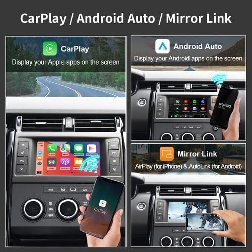 8 Zoll Wireless Carplay Android Auto Retrofit Kit Decoder mit Auto Rückfahrkamera für Land Rover/Jag
