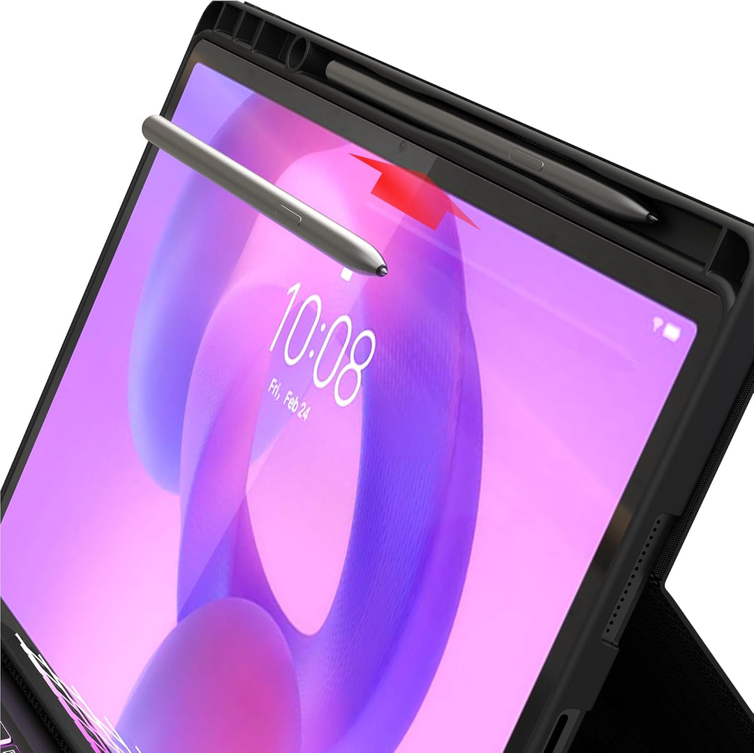 für Lenovo Idea Tab Pro 2025 12.7 Zoll Hülle mit Abnehmbare Tastatur : DIY 3-Zonen 7-Farbige Beleuch