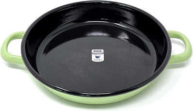 Riess 0508-031, Kochtopfset, Family Emailset 5teilig, GREEN, Farbe hellgrün, Fleischtopf mit Deckel
