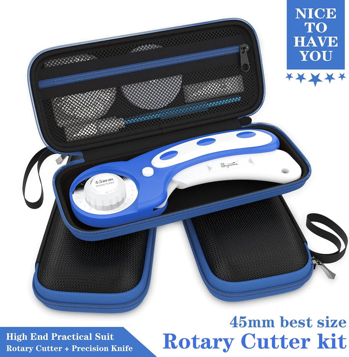 Rollschneider 45mm Rollschneider Stoff Set,Mit 6 Ersatz-Rollschneiden Zum Präzisen Schneiden Von Sto