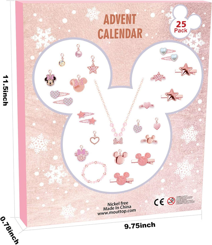 Adventskalender 2025, Weihnachts Countdown Kalender Cartoon Animation für Mädchen Kinder DIY Surpris