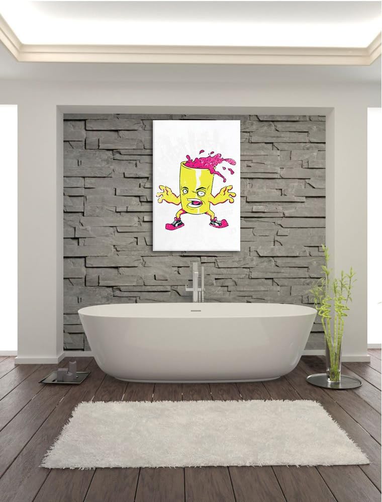 Pixxprint Great Taste White Bild auf Leinwand, XXL riesige Bilder fertig gerahmt mit Keilrahmen, Kun