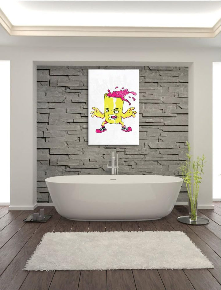 Pixxprint Great Taste White Bild auf Leinwand, XXL riesige Bilder fertig gerahmt mit Keilrahmen, Kun