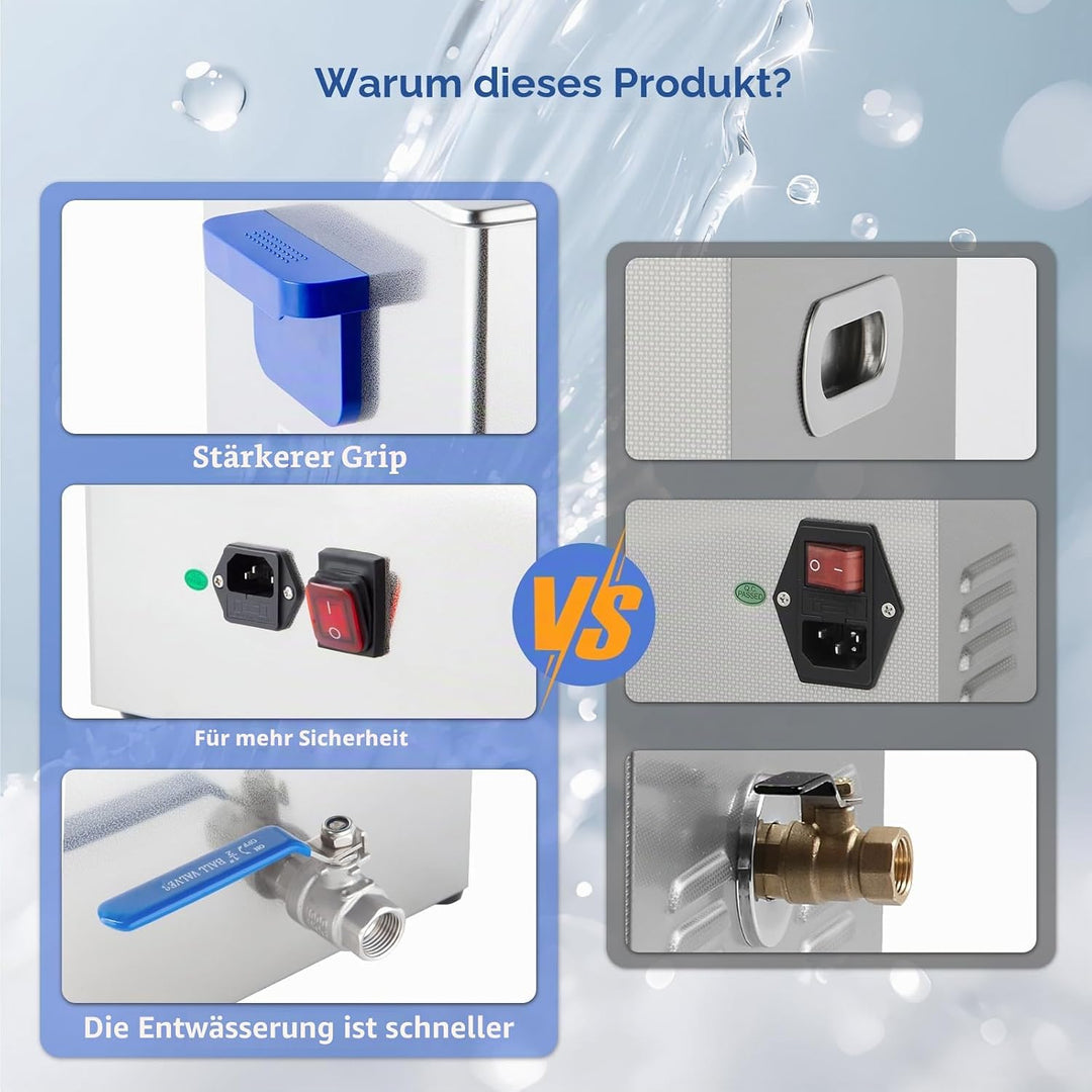 DK SONIC 22L digital stainless steel ultrasonic cleaning equipment with half-wave and full-wave mode
