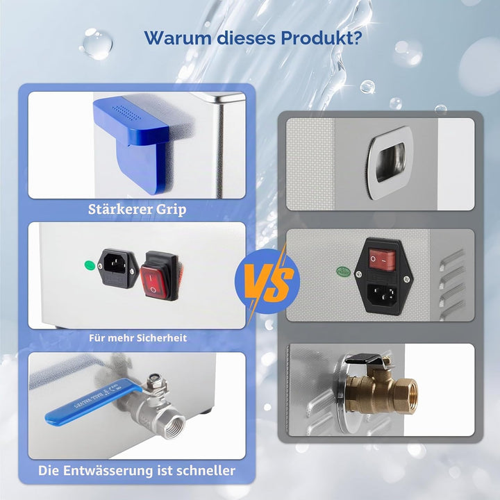 DK SONIC 22L digital stainless steel ultrasonic cleaning equipment with half-wave and full-wave mode