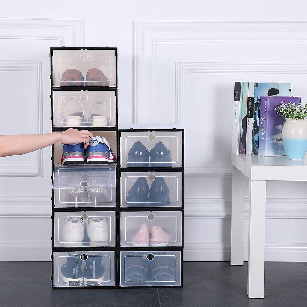 Schuhaufbewahrung Stiefelbox Schuhbox Schuhkasten Schuhkarton Stapelbox Aufbewahrungsbox, stapelbar