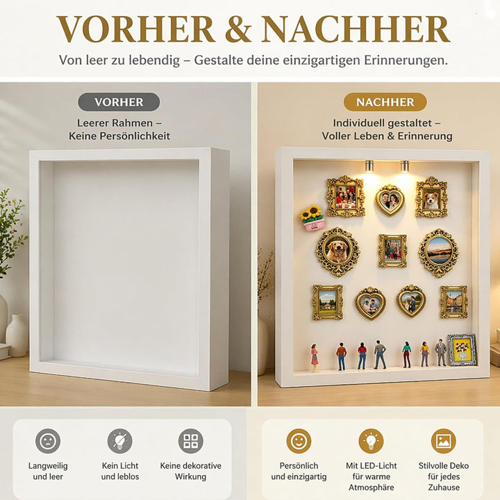 DIY Mini Museum Silhouettenbox 3D Bilderrahmen Zum Befüllen Set Fotorahmen | 10-Mini-Bilderrahmen 9-