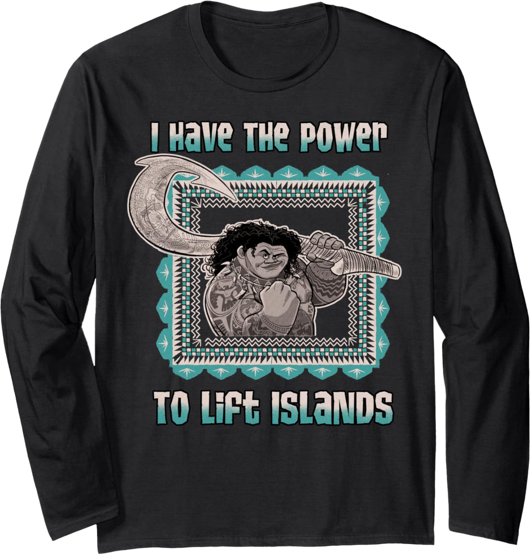 Disney Moana Maui I Have The Power To Life Islands Portrait Langarmshirt