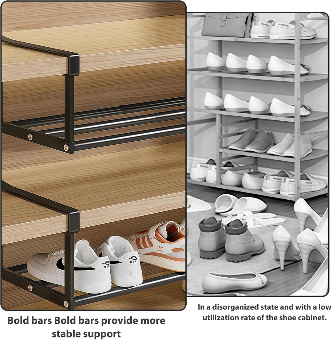 Hängendes Schuhregal Organizer im Schrank: 2 Pcs Unterregal mit Verstellbarer 40-70cm, Unter Regal A